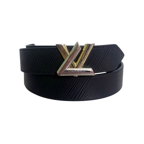Louis Vuitton LV Twist Gold Silver 30MM Epi Leather Women’s Belt Size 32 - Picture 2 of 16